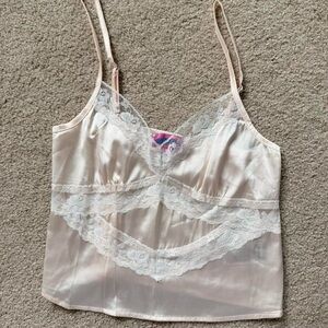 Edikted Satin Lace Cami in Cream